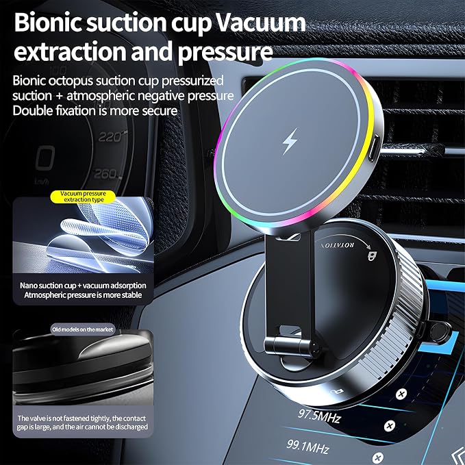 Wireless Charger Car Phone Holder - Image 3