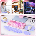 Cloud Wrist Rest for Computer Keyboard, 4-in-1 Memory Foam Leather Cloud - Image 6