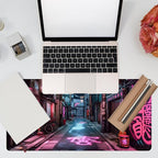 Desk Pad, Anime City Street Scene Desk Mat, 31.5"x15.7" Extended Big Computer - Image 7