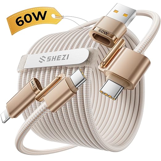 SHEZI 4-in-1 Compatible with USB C to Lightning Cable 60W Fast Charging &Data - Image 9