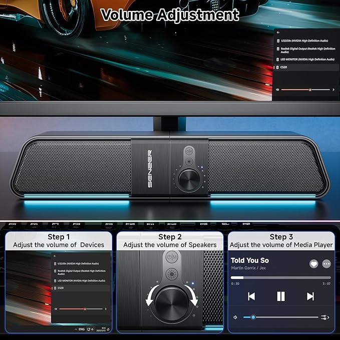 SENZER CS20 2 in 1 Bluetooth Computer Speakers - Image 5