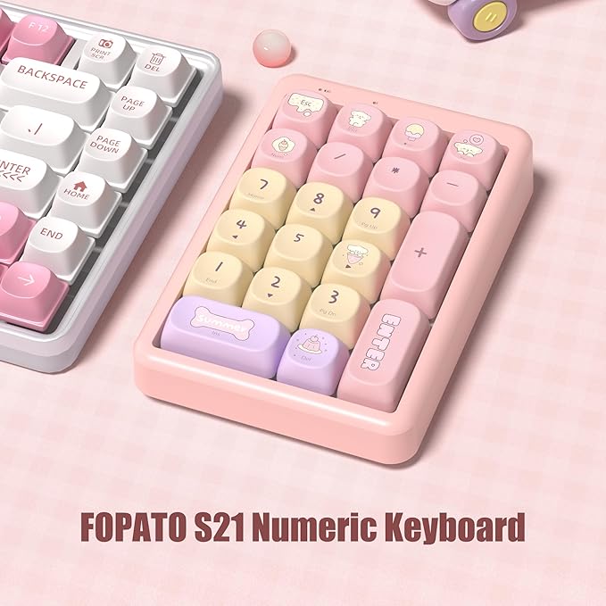 NumberPad, 21Keys HotSwappable Numpad, Rechargeable Number keypad, RGB Gasket - Image 2