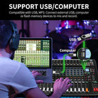 XTUGA 12 Channel Audio Mixer Sound Board Mixing Console, Audio Interface PC USB - Image 2