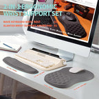 2-in-1 Ergonomic Set, Wave Rise Keyboard Wrist Rest and Massage Bulge Slope - Image 5