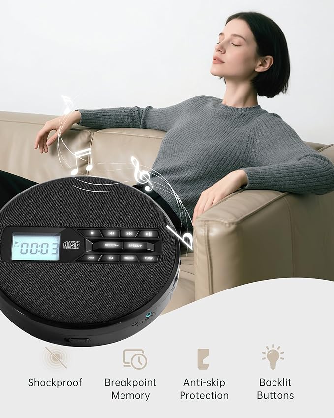 CD Player Portable with Speakers - Image 3