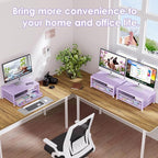 Desk Organizers and Accessories, 2-Tier Computer Monitor Stand Riser - Image 4