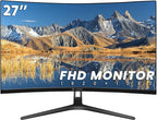 CRUA 27" Curved Monitor, FHD VA Panel, 120% sRGB Professional Computer Monitor - Image 2