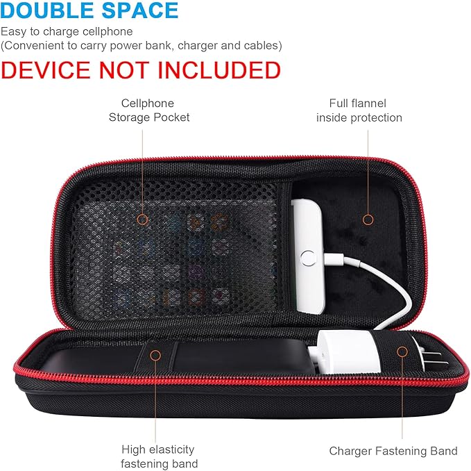 Power Bank Hard Travel Case Medium Compatible RAV Power 26800/20100/20000mAh - Image 2