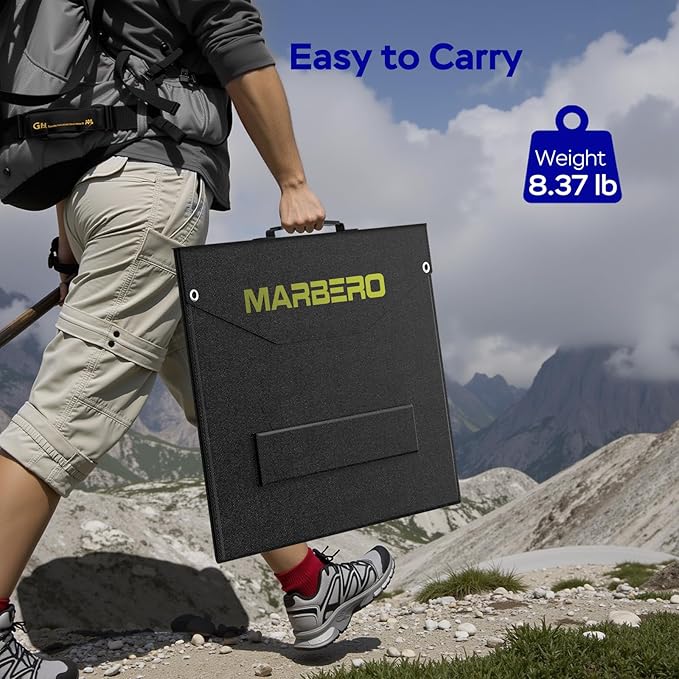 MARBERO 100W Portable Solar Panel 100 Watt Foldable Solar Panel Charger - Image 4