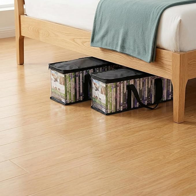 Fasmov Set of 4 DVD Storage Bags Hold up to 160 DVDs, Water Resistant DVD - Image 7