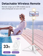 Selfie Stick Tripod with 2 Light, 3 Light Modes & 6 Brightness Levels - Image 4