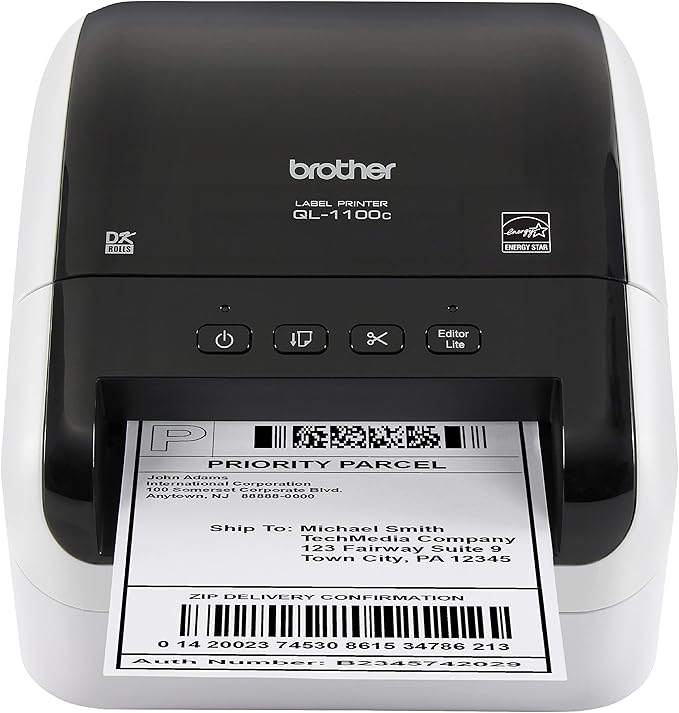 Brother QL-1100c Wide Format Label Printer, Shipping & Postage Labels 4” x 6” - Image 2