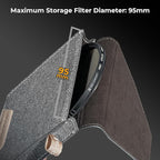 K&F Concept Lens Filter Case 4 Pocket, Leather Carrying Filters Bag Pouch - Image 4