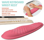 2-in-1 Ergonomic Set, Wave Rise Keyboard Wrist Rest and Massage Bulge Slope - Image 2