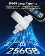 256GB Flash Drive for iPhone iPad, USB3.0 High-Speed Memory Stick No App Needed - Image 6