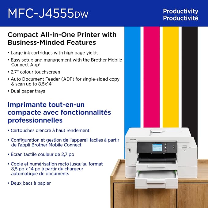 Brother INKvestment 4555 Wireless Color Inkjet All-in-One Printer - Image 5