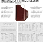 TobbinGear Leather Belt Phone Pouch, Left Handed Leather Cell Phone Holster - Image 4