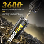 Mupoer Rechargeable AA Batteries 16 Count, Lithium Batteries AA 1.5V 3600mWh - Image 2