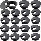 2" White Plastic Desk Grommet, HNBun 20 Pack Cable Wire Grommet Tidy Cable Hole by HNBun