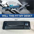 VIVO Premium Adjustable Computer Keyboard and Mouse Platform Tray, Ergonomic - Image 4