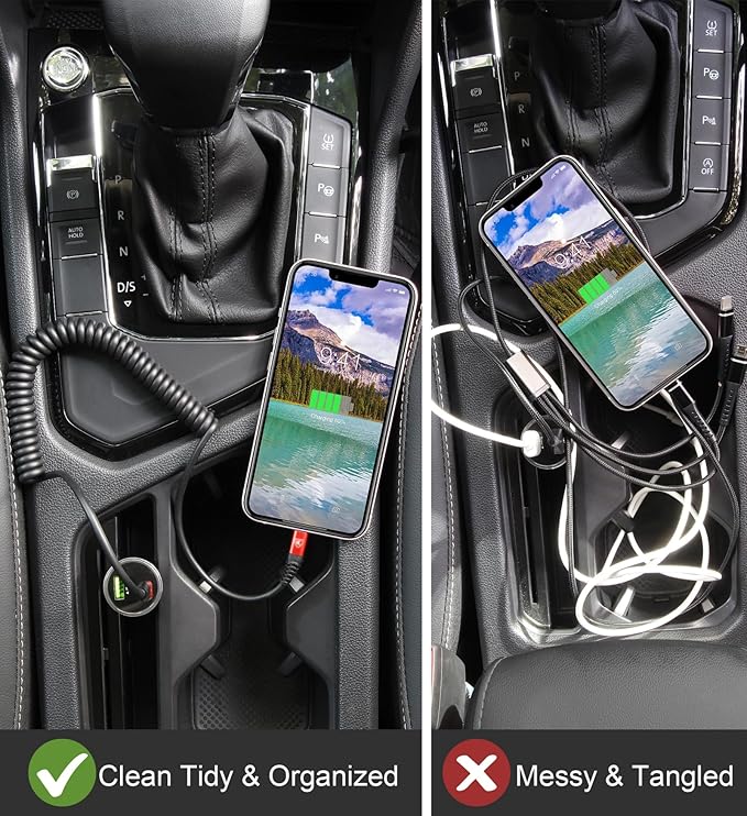 KIYODA USB C to Lightning Cable 6FT 2Pack, Coiled iPhone Charger USB C Fast - Image 6
