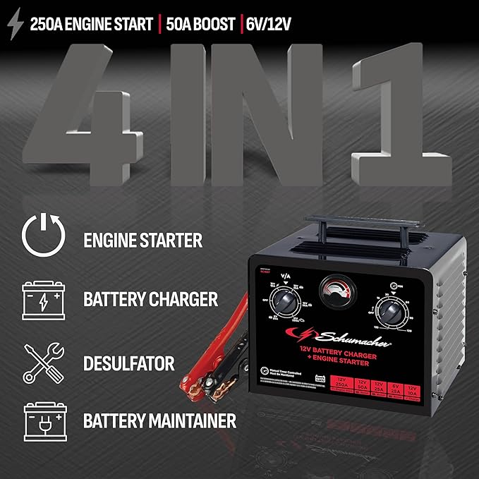 Schumacher Electric 6V/12V Time Controlled Battery Charger & Engine Starter - Image 2