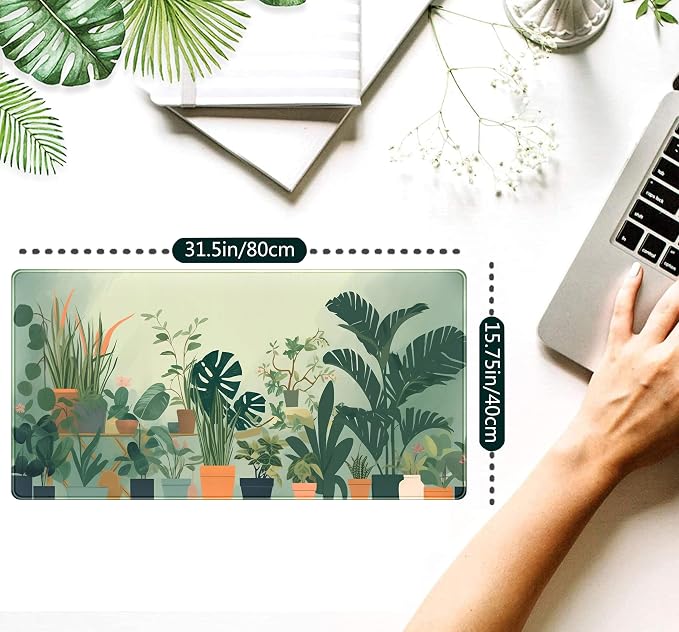 Gardener Mousepad Nature Desk Mat Green Desk Pad Cute Office Decor Mouse Pad - Image 2