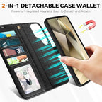 TUCCH Wallet Case for Galaxy S25 Ultra, Removable RFID Blocking Wrist Strap - Image 3
