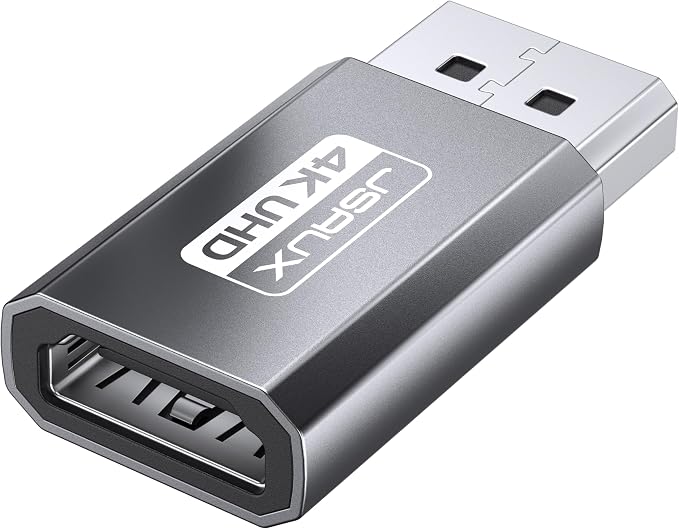 JSAUX 4K DisplayPort to HDMI Adapter, DP PC to HDMI Monitor Converter Video UHD by JSAUX
