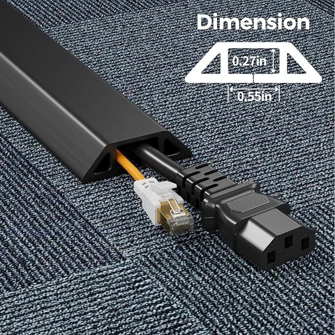 Yecaye 4ft Floor Cord Cover, Cord Covers - Image 2