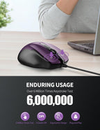 TECKNET USB Wired 6-Button Mouse - Image 5