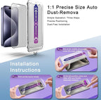 2 Pack Matte Screen Protector for iPhone 15 Pro 6.1-Inch Auto Dust Removal - Image 3