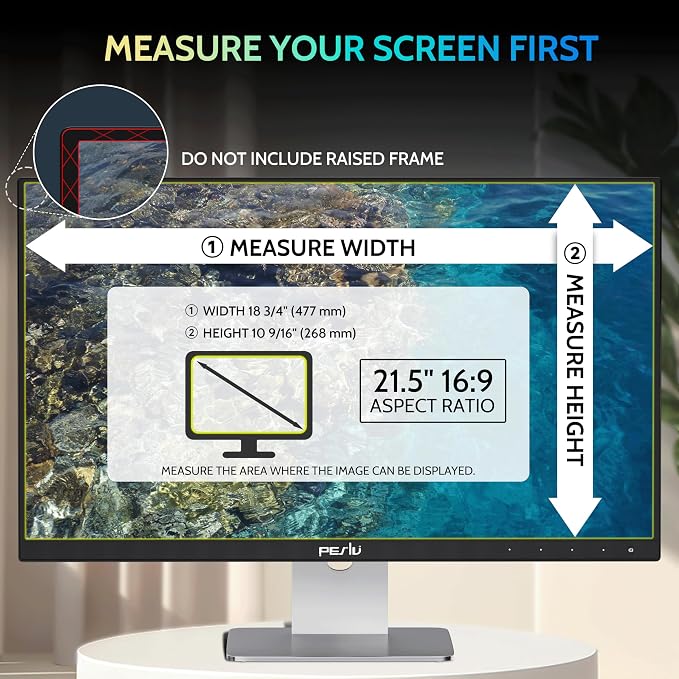 21.5 Inch Privacy Screen for Computer Monitor 16:9 Aspect Ratio, Eye Protection - Image 2