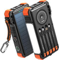 BLAVOR Solar Power Bank 20000mAh Built-in Cables, Wireless Charger by BLAVOR