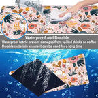 Mouse Pad, Large Colorful Flowers and Berries Desk Mat, Extended Non-Slip - Image 4