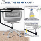 VIVO Office Chair Mounted 26 x 12 Inch Keyboard and Mouse Tray, Ergonomic Tilt - Image 5