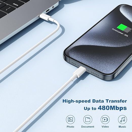 10FT Fast Charging Cord for iPhone 16 15, iPad Pro/Air/Mini - Image 4