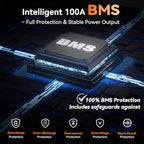 2-Pack 12V 100Ah LiFePO4 Automotive Batteries, 15000+ Deep Cycles, 100A BMS Each - Image 4