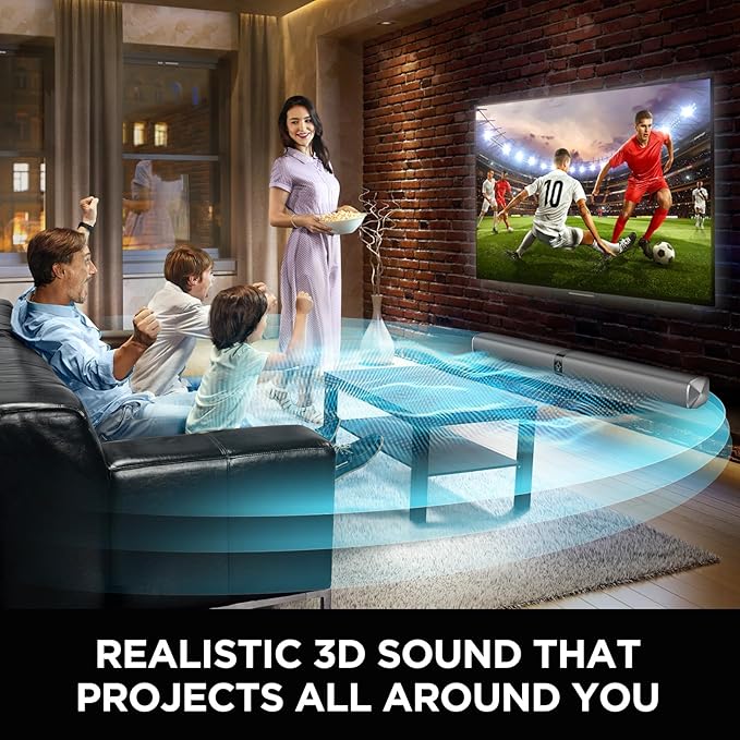 Sound Bar, 80W Soundbar with Bluetooth/ARC/Opt/AUX Connect, with Volume Boost - Image 4