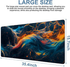 Gaming Desk Pad Large Extra Length Abstract Colorful Art Mouse Pad Keyboard - Image 3