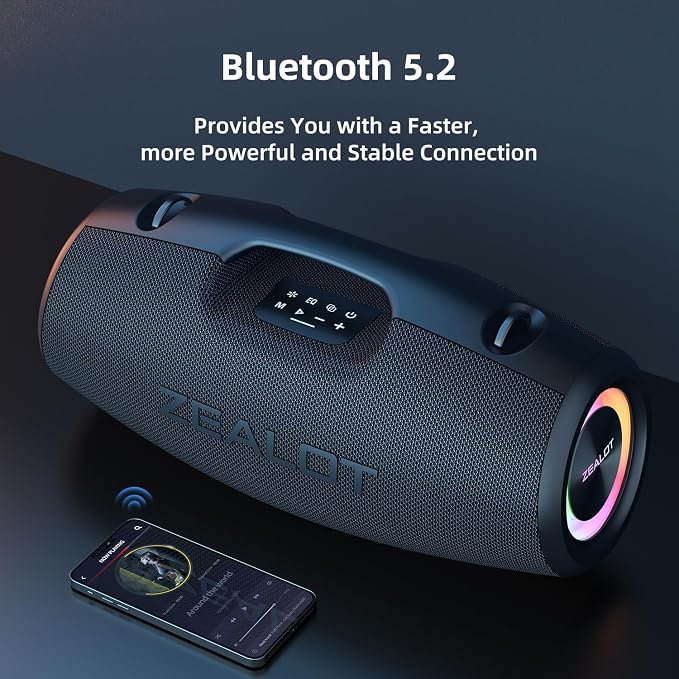 ZEALOT Bluetooth Speaker, 120W Wireless Outdoor Speaker - Image 6