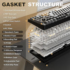 YUNZII B98 PRO QMK/VIA Wireless Mechanical Gaming Keyboard, 96% Layout - Image 5
