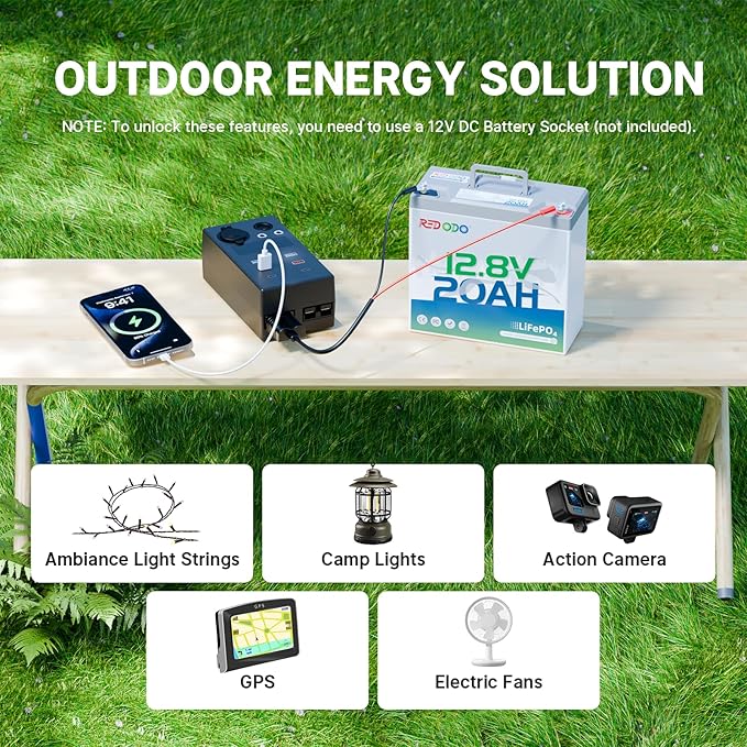 Redodo 12V 20Ah LiFePO4 Battery, 4000+ Deep Cycles Lithium Battery - Image 2