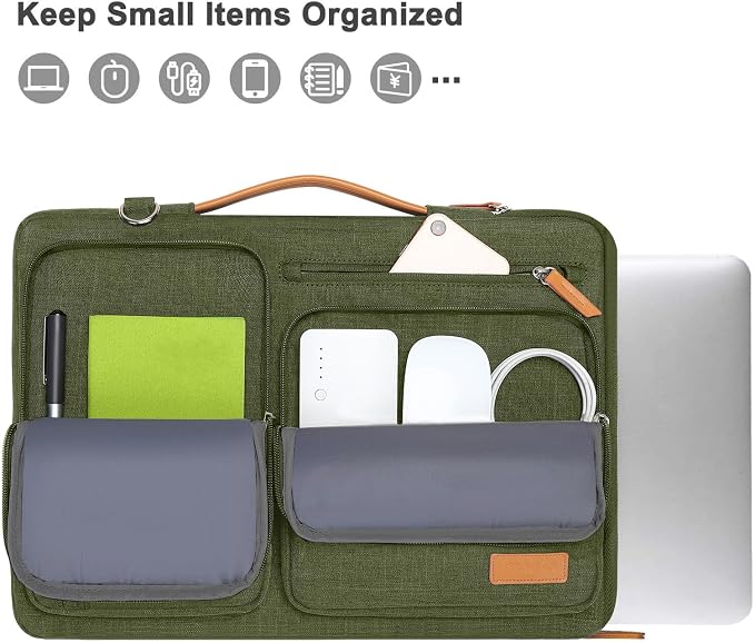 MOSISO 360 Protective Laptop Shoulder Bag, 17-17.3 inch Computer Bag Compatible - Image 2