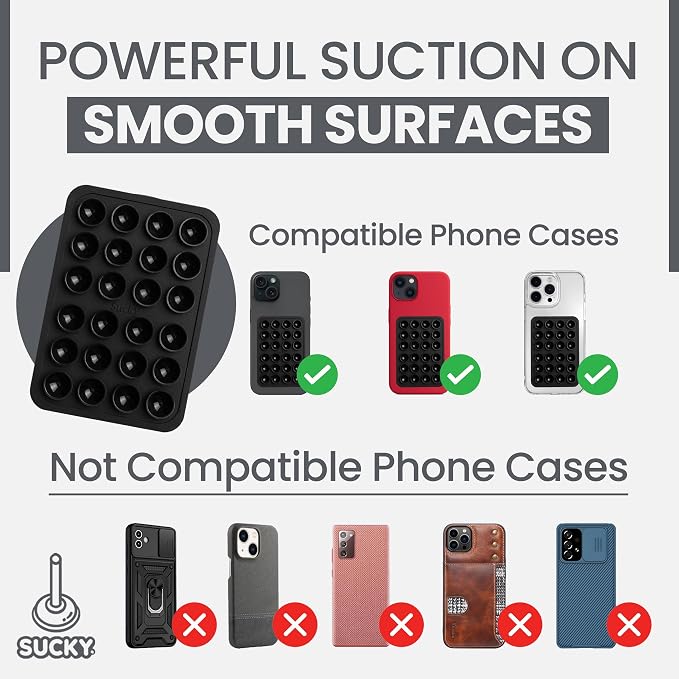 SUCKY Silicone Suction Phone Case Adhesive Mount - Image 6
