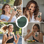 Magnetic Phone Ring Grip Holder, Silicone Finger Loop Grip, Compatible - Image 2