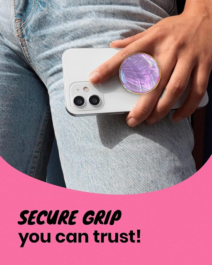 OnTheGrip Cute Natural Seashell Design Round Shape Collapsible Mobile Phone - Image 6