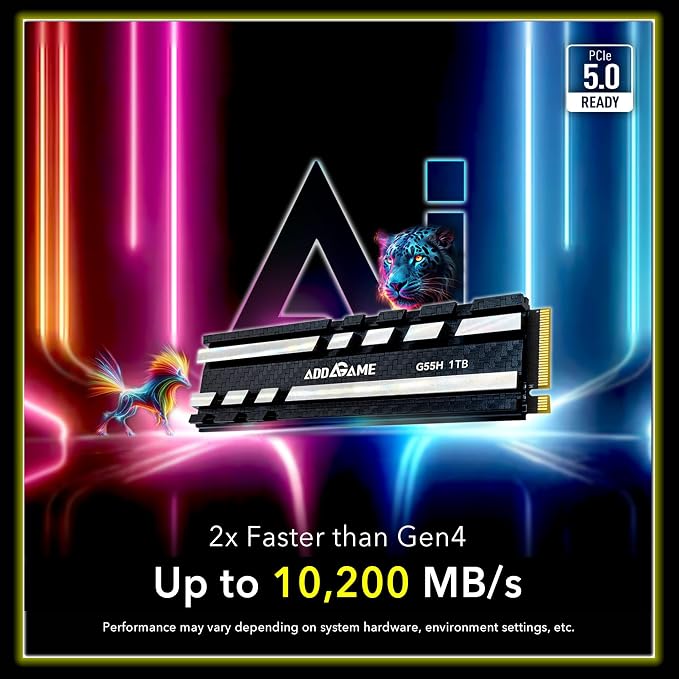 Addlink G55H 1TB PCIe 5.0 Gen5 NVMe M.2 SSD - Image 2