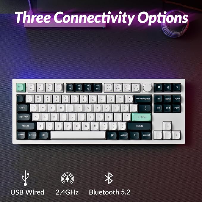 Keychron Q3 HE Wireless Custom Mechanical Keyboard, 2.4 GHz/Bluetooth/Wired QMK - Image 7