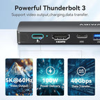 USB C Adapter HDMI USB Multiport Hub, 8 in 2 Accessories - Image 6